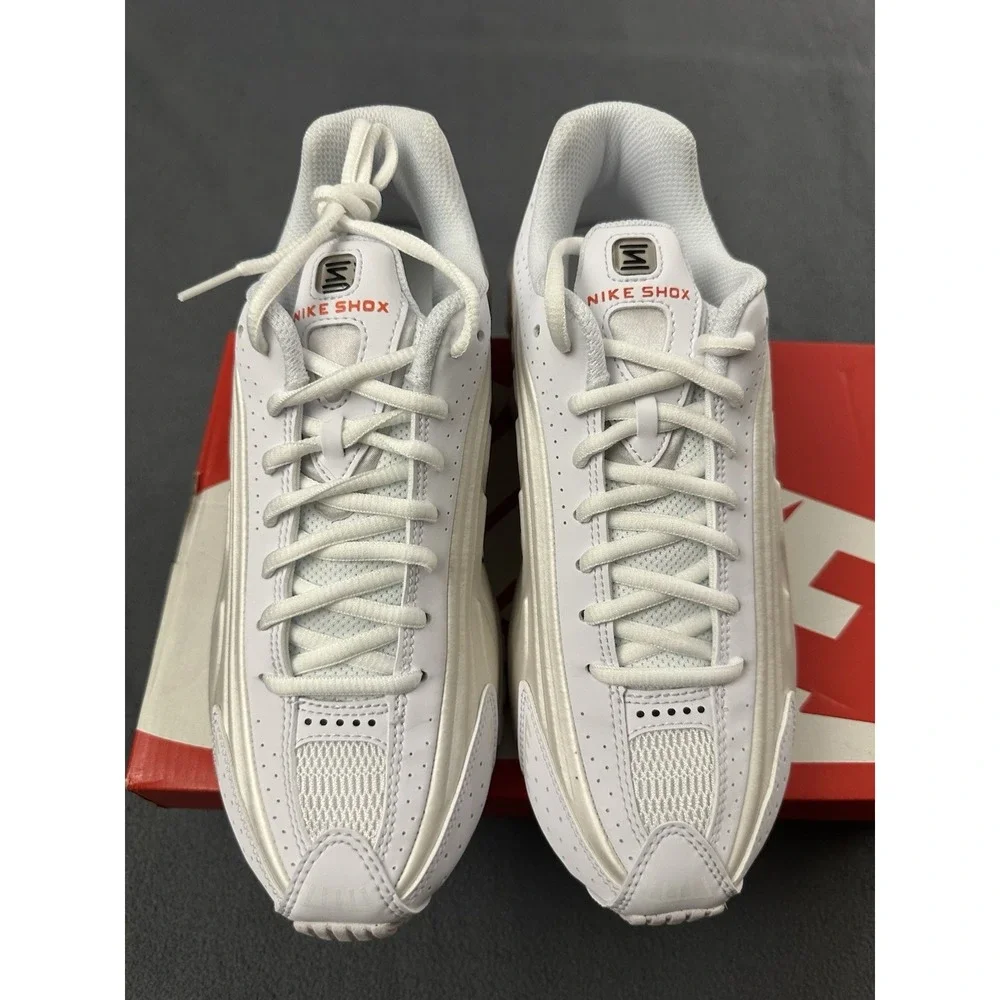 Nike Air Shox R4 White-Phantom-Red Youth Shoe Sz 6.5y Womens Sz 8 New CW2626-102